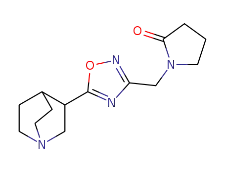 1-((5-(1-azabicyclo[2.2.2]octan-3-yl)-1,2,4-oxadiazol-3-yl)methyl)pyrrolidin-2-one