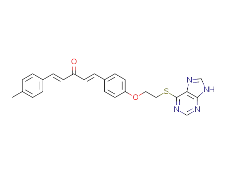 (1E,4E)-1-(4-(2-(9H-purin-6-ylthio)ethoxy)phenyl)-5-(4-methylphenyl)penta-1,4-dien-3-one