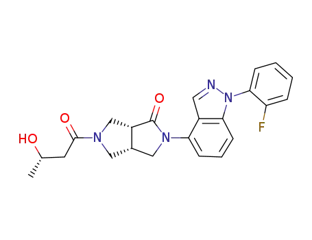 (3aS,6aR)-2-[1-(2-fluorophenyl)-1H-indazol-4-yl]-5-[(3S)-3-hydroxybutanoyl]hexahydropyrrolo[3,4-c]pyrrol-1(2H)-one