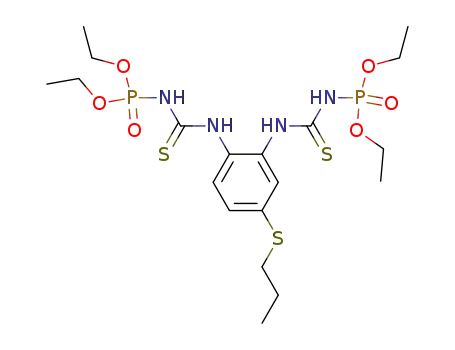 4-Propylthio-N,N'-bis-(N-diethoxyphosphoryl-thiocarbamoyl)-1,2-phenylendiamin