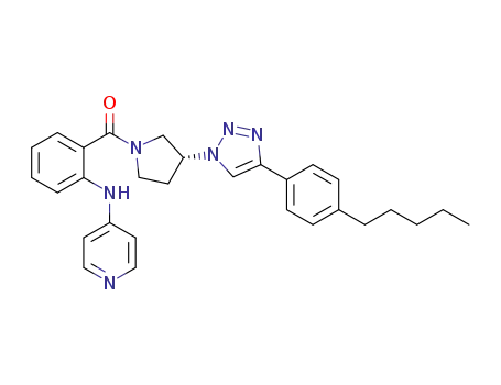 (R)-(3-(4-(4-pentylphenyl)-1H-1,2,3-triazol-1-yl)pyrrolidin-1-yl)(2-(pyridin-4-ylamino)phenyl)methanone
