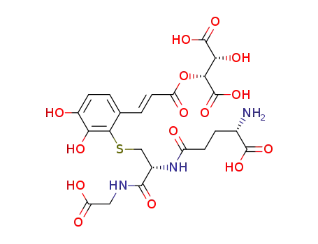 2-(S-glutathionyl)-trans-caftaric acid