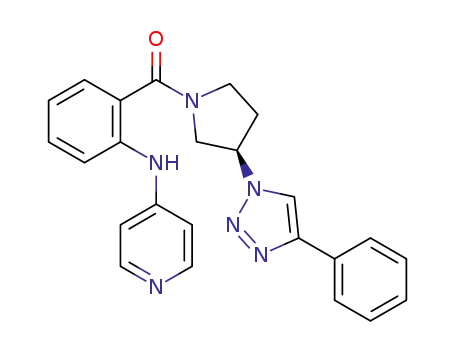 (R)-(3-(4-phenyl-1H-1,2,3-triazol-1-yl)pyrrolidin-1-yl)(2-(pyridin-4-ylamino)phenyl)methanone