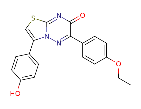 3-(4-hydroxyphenyl)-6-(4-ethoxyphenyl)-7H-thiazolo[3,2-b]-1,2,4-triazin-7-one