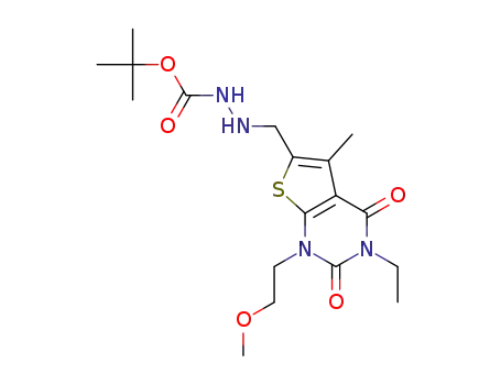 tert-butyl 2-{[3-ethyl-1-(2-methoxyethyl)-5-methyl-2,4-dioxo-1,2,3,4-tetrahydrothieno[2,3-d]pyrimidin-6-yl]methyl}hydrazinecarboxylate