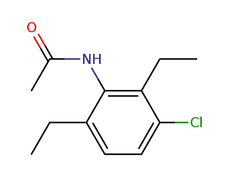 Molecular Structure of 104851-50-5 (3-Chloro-2,6-diethyl acetanilide)