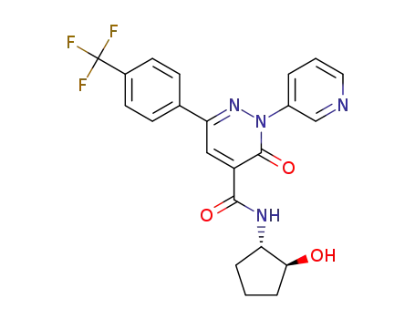 N-[(1S,2S)-2-hydroxycyclopentyl]-3-oxo-2-(pyridin-3-yl)-6-[4-(trifluoromethyl)phenyl]-2,3-dihydropyridazine-4-carboxamide