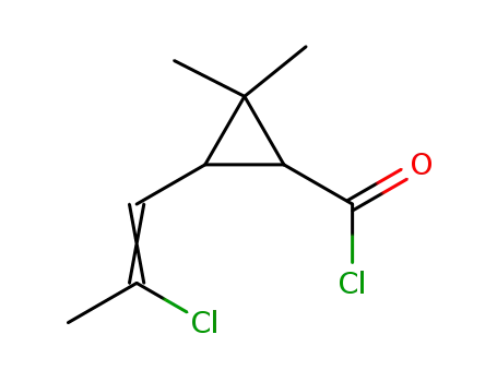 cis/trans-2,2-dimethyl-3-(2-chloropropenyl)cyclopropanecarboxylic acid chloride