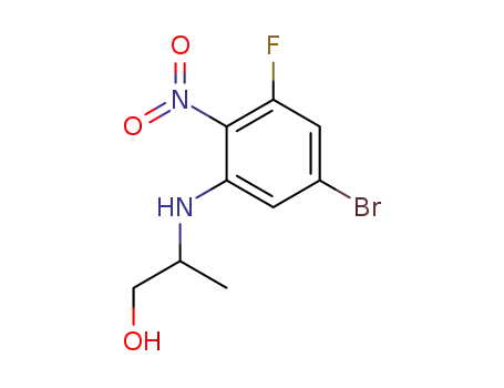 2-(5-bromo-3-fluoro-2-nitroanilino)propan-1-ol
