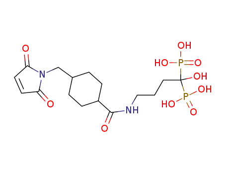 {4‐[({4‐[(2,5‐dioxo‐2,5‐dihydro‐1H‐pyrrol‐1‐yl)methyl]cyclohexyl}carbonyl)amino]‐1‐hydroxybutane‐1,1‐diyl}bis(phosphonic acid)