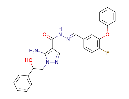 (E)-5-amino-1-(2-hydroxy-2-phenylethyl)-N’-(4-fluoro-3-phenoxybenzylidene)-1H-pyrazole-4-carbohydrazide