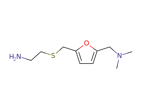 Molecular Structure of 66356-53-4 (5-[[(2-Aminoethyl)thio]methyl]-N,N-dimethyl-2-furfurylamine)