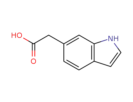 Molecular Structure of 39689-58-2 (1H-Indole-6-aceticacid(9CI))