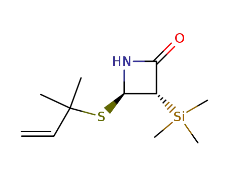 (3S,4R)-4-<(2-Methyl-3-buten-2-yl)thio>-3-(trimethylsilyl)-2-azetidinone