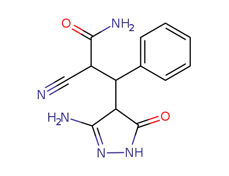 3-(3-amino-5-oxo-4,5-dihydro-1H-pyrazol-4-yl)-2-cyano-3-phenylpropanamide