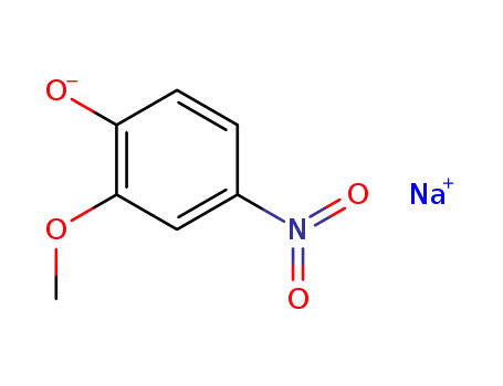 Molecular Structure of 4569-55-5 (Sodium 2-methoxy-4-nitrophenolate)