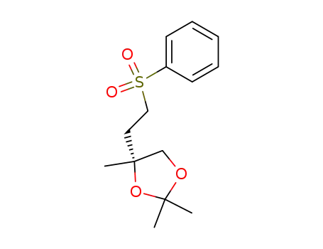 Molecular Structure of 80320-89-4 (1,3-Dioxolane, 2,2,4-trimethyl-4-[2-(phenylsulfonyl)ethyl]-, (R)-)