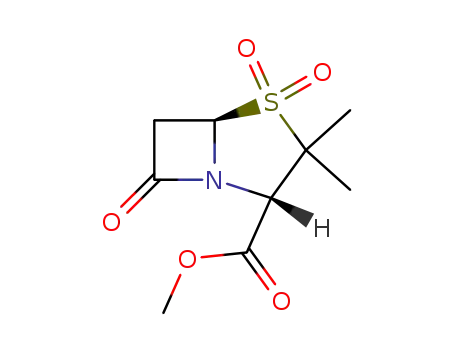 2S,5R-3,3-Dimethyl-7-oxo-4-thia-1-azabicyclo<2.2.0>-heptane-2 carboxylic acid methyl ester 4,4-dioxide