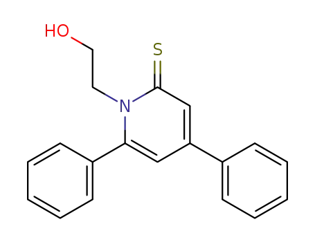 Molecular Structure of 96185-26-1 (2(1H)-Pyridinethione, 1-(2-hydroxyethyl)-4,6-diphenyl-)