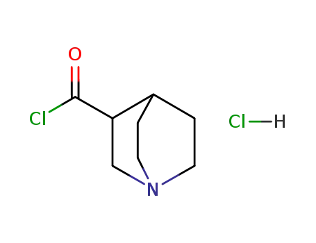Molecular Structure of 66073-50-5 (1-Azabicyclo[2.2.2]octane-3-carbonyl chloride, hydrochloride)
