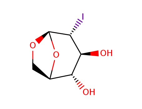 Molecular Structure of 139437-39-1 (1,6-anhydro-2-deoxy-2-iodo-D-glucopyranose)