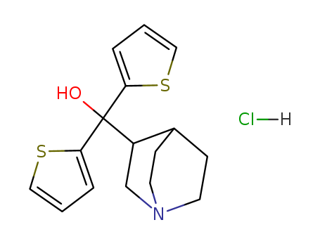 57734-76-6,Quiditene,1-azabicyclo[2.2.2]octan-3-yl(dithiophen-2-yl)methanol,hydrochloride;