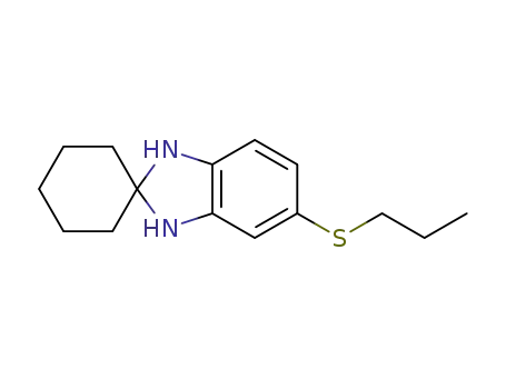 Molecular Structure of 141421-17-2 (Spiro[2H-benzimidazole-2,1'-cyclohexane], 1,3-dihydro-5-(propylthio)-)