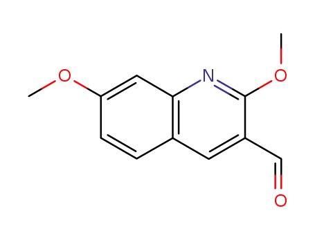 Molecular Structure of 95395-23-6 (2,7-DIMETHOXY-QUINOLINE-3-CARBALDEHYDE)