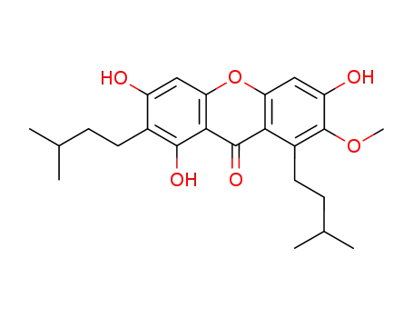 1,3,6-trihydroxy-2,8-diisopentyl-7-methoxy-9H-xanthene-9-one