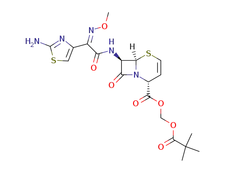 (2R,6R,7R)-7-{2-(2-Amino-thiazol-4-yl)-2-[(Z)-methoxyimino]-acetylamino}-8-oxo-5-thia-1-aza-bicyclo[4.2.0]oct-3-ene-2-carboxylic acid 2,2-dimethyl-propionyloxymethyl ester