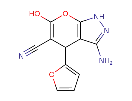 3-Amino-4-furan-2-yl-6-hydroxy-1,4-dihydro-pyrano[2,3-c]pyrazole-5-carbonitrile