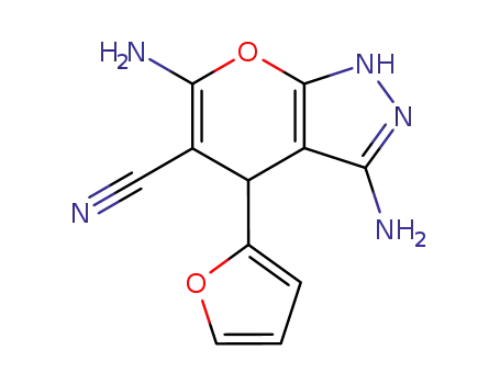 3,6-Diamino-4-furan-2-yl-1,4-dihydro-pyrano[2,3-c]pyrazole-5-carbonitrile
