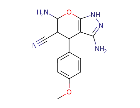 3-cyano-2,5-diamino-4,7-dihydro-4-(4-methoxyphenyl)pyrano<2,3-c>pyrazole