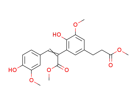 methyl 2-<2-hydroxy-3-methoxy-5-(2-methyloxycarbonylethyl)phenyl>-3-(4-hydroxy-3-methoxyphenyl)acrylate