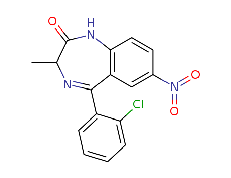 6-(2-chlorophenyl)-4-methyl-9-nitro-2,5-diazabicyclo[5.4.0]undeca-5,8,10,12-tetraen-3-one