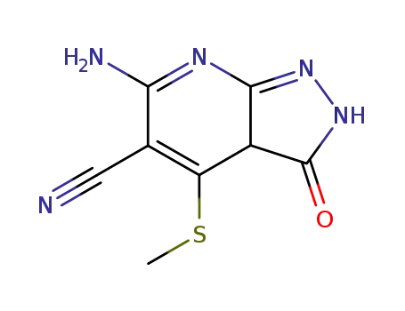 6-Amino-4-methylsulfanyl-3-oxo-3,3a-dihydro-2H-pyrazolo[3,4-b]pyridine-5-carbonitrile