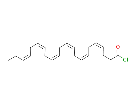 Molecular Structure of 98776-99-9 (4,7,10,13,16,19-Docosahexaenoyl chloride,
(4Z,7Z,10Z,13Z,16Z,19Z)-)