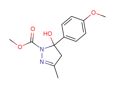 methyl 4,5-dihydro-5-hydroxy-5-(4-methoxyphenyl)-3-methylpyrazole-1-carboxylate