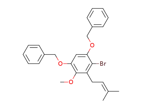 1,5-Bis-benzyloxy-2-bromo-4-methoxy-3-(3-methyl-but-2-enyl)-benzene