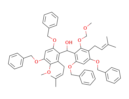[4,6-bis-benzyloxy-2-methoxymethoxy-3-(3-methyl-but-2-enyl)-phenyl]-[4,6-bis-benzyloxy-3-methoxy-2-(3-methyl-but-2-enyl)-phenyl]-methanol