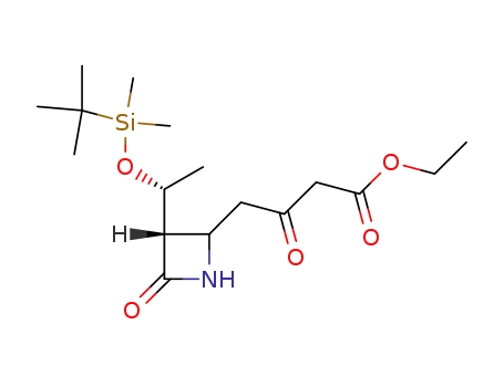4-{(S)-3-[(R)-1-(tert-Butyl-dimethyl-silanyloxy)-ethyl]-4-oxo-azetidin-2-yl}-3-oxo-butyric acid ethyl ester