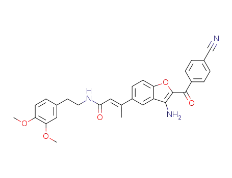 (E)-3-[3-Amino-2-(4-cyano-benzoyl)-benzofuran-5-yl]-but-2-enoic acid [2-(3,4-dimethoxy-phenyl)-ethyl]-amide
