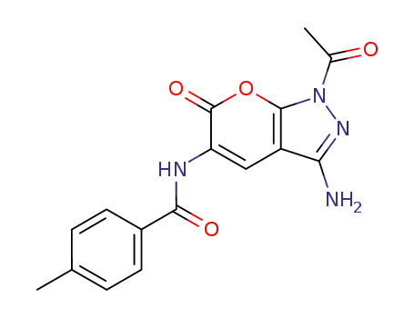 N-(1-acetyl-3-amino-6-oxo-1,6-dihydro-pyrano[2,3-c]pyrazol-5-yl)-4-methyl-benzamide