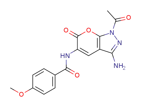 N-(1-acetyl-3-amino-6-oxo-1,6-dihydro-pyrano[2,3-c]pyrazol-5-yl)-4-methoxy-benzamide