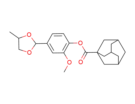 2-methoxy-4-(4-methyl-1,3-dioxolan-2-yl)phenyl 1-adamantanecarboxylate