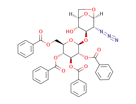 1,6-anhydro-2-azido-2-deoxy-3-O-(2,3,4,6-tetra-O-benzoyl-β-D-glucopyranosyl)-β-D-glucopyranose