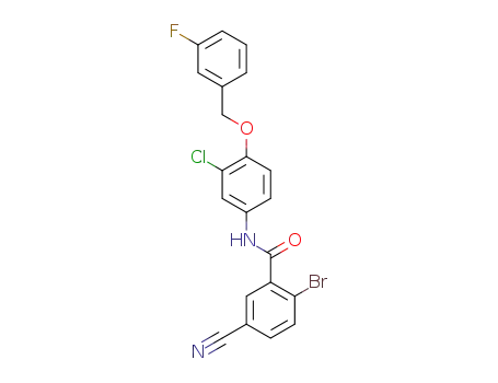 N-[3-chloro-4-(3-fluorobenzyloxy)phenyl]-2-bromo-5-cyanobenzamide