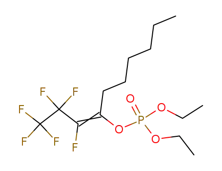 Molecular Structure of 113138-45-7 (Phosphoric acid, diethyl 1-(hexafluoropropylidene)heptyl ester)