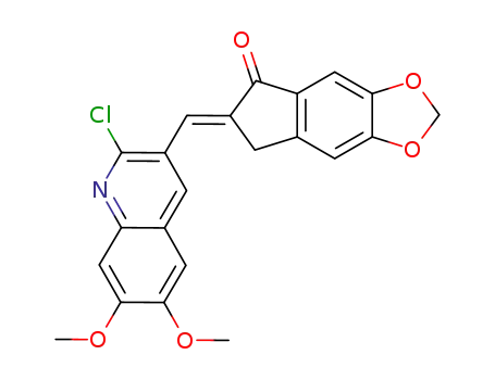 6-[1-(2-Chloro-6,7-dimethoxy-quinolin-3-yl)-meth-(E)-ylidene]-6,7-dihydro-indeno[5,6-d][1,3]dioxol-5-one