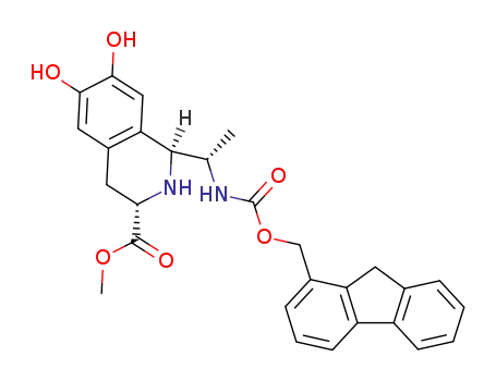 (1S,3S,1'S)-1-{[1'-(N-fluorenyl)methoxycarbonyl]amino}ethyl-3-methoxycarbonyl-1,2,3,4-tetrahydro-6,7-dihydroxyisoquinoline
